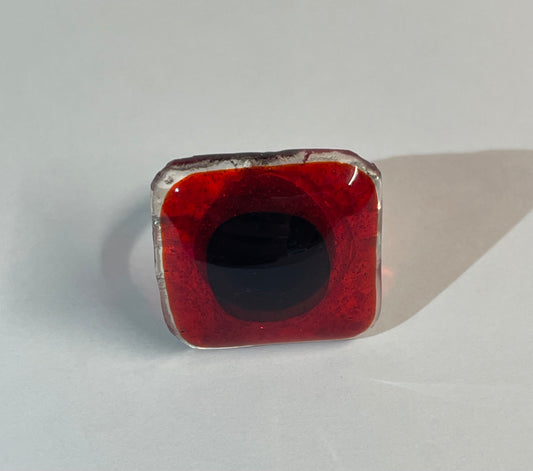 Black and Red Fancy Ring