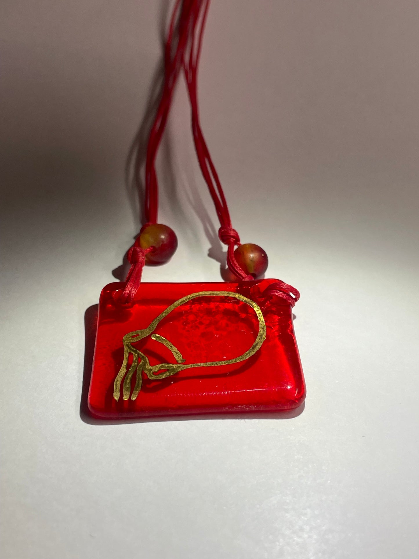 Zodiac Necklace (Red Acquarius)